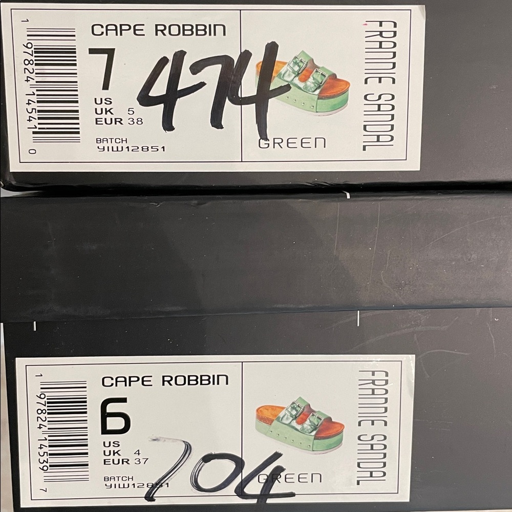 •CAPE ROBBIN• “Frannie” Double Buckle Upper Platform Sandals - Green // NIB - Picture 9 of 12